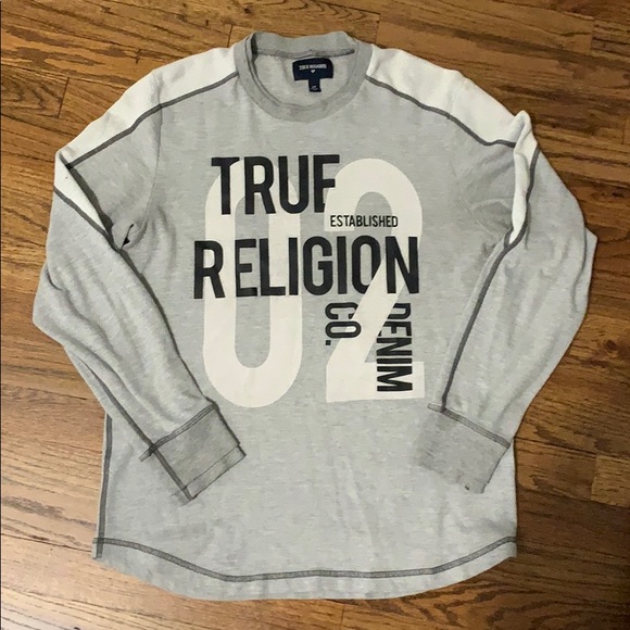 True Religion Tops - True Religion Graphic Logo Long Sleeve